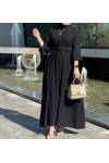 4486 - Kemerli Tesettür Tunik Si̇yah-E4 4486 - Kemerli Tesettür Tunik Si̇yah-E4