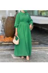 4486 - Kemerli Tesettür Tunik Yeşi̇l-E4 4486 - Kemerli Tesettür Tunik Yeşi̇l-E4