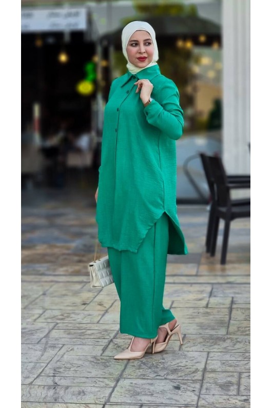 4471 - Tesettür İkili Takım Yeşi̇l-J3