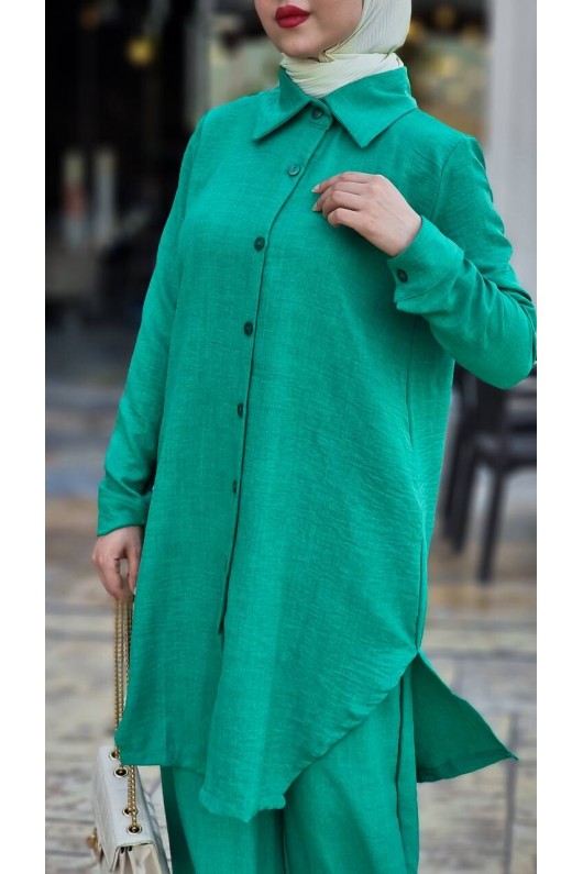 4471 - Tesettür İkili Takım Yeşi̇l-J3