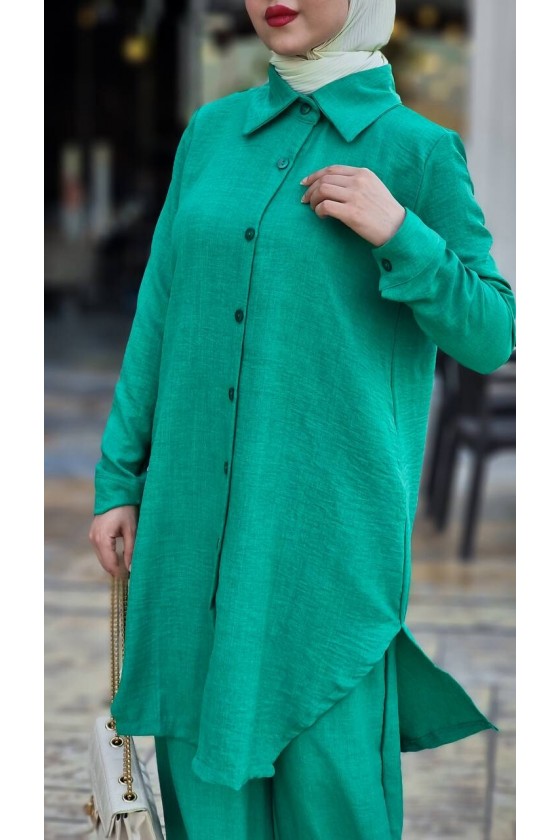 4471 - Tesettür İkili Takım Yeşi̇l-J3