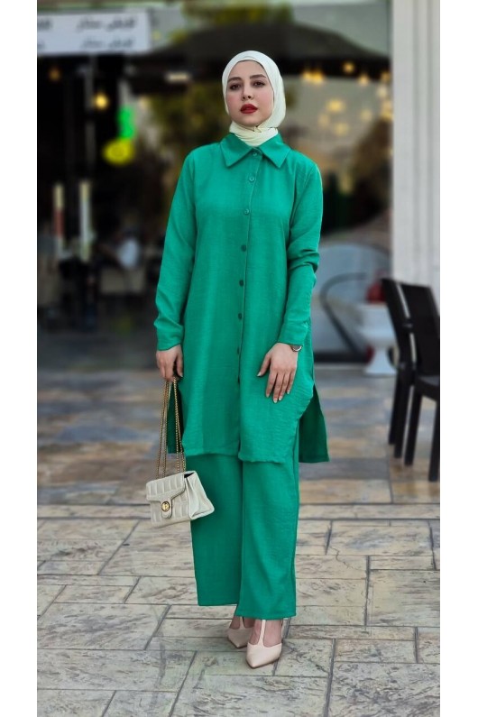 4471 - Tesettür İkili Takım Yeşi̇l-J3