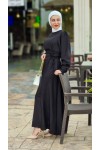 4467 - Tesettür Elbise Si̇yah-I9