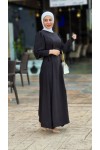 4467 - Tesettür Elbise Si̇yah-I9