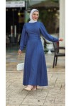 4467 - Tesettür Elbise Mavi̇-I9