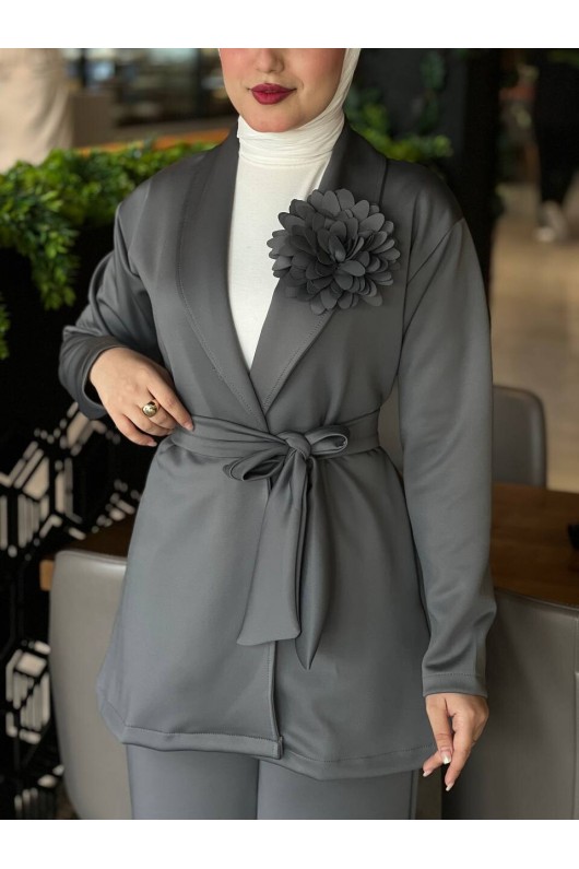 44105 - Tesettür İkili Takım Gri̇-K8 44105 - Tesettür İkili Takım Gri̇-K8