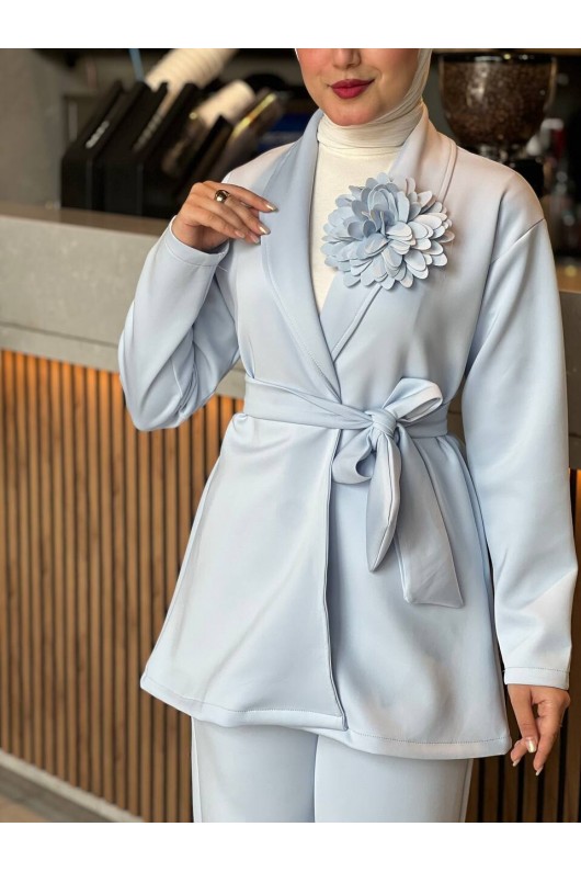 44105 - Tesettür İkili Takım Açık Mavi-K8 44105 - Tesettür İkili Takım Açık Mavi-K8