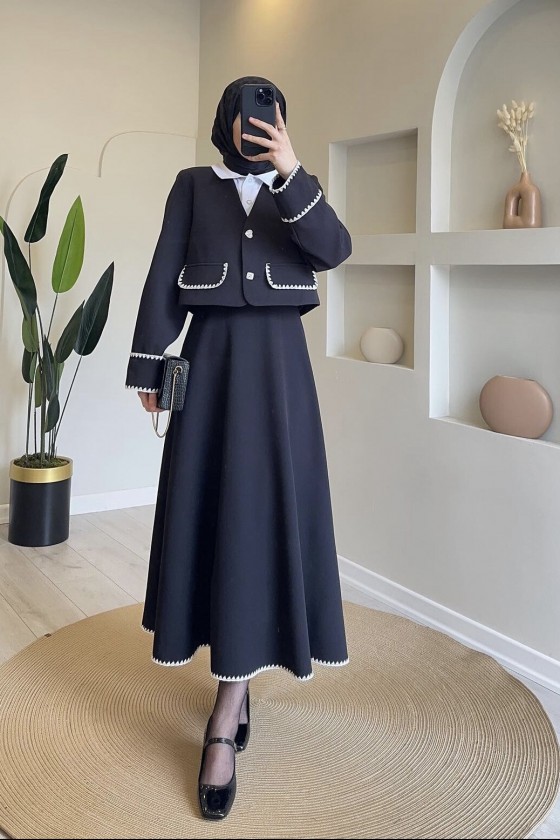 4492 - Tesettür İkili Takım Si̇yah-K 7