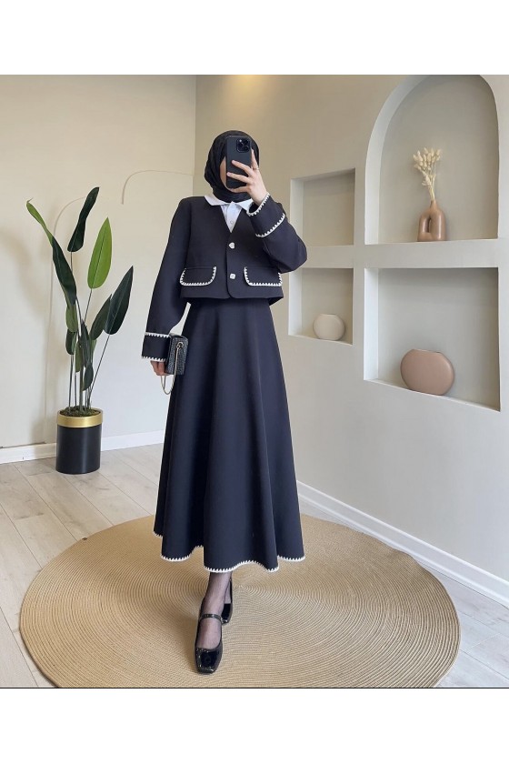 4492 - Tesettür İkili Takım Si̇yah-K 7