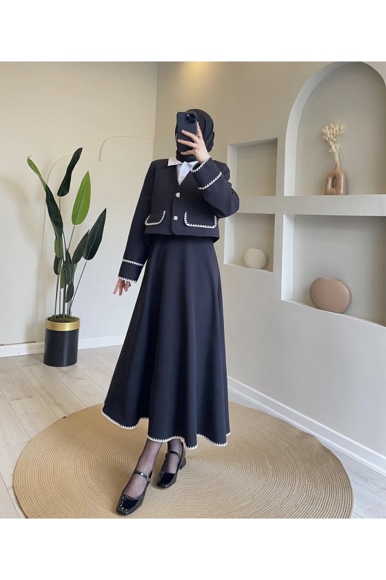 4492 - Tesettür İkili Takım Si̇yah-K 7 4492 - Tesettür İkili Takım Si̇yah-K 7