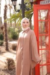 4503  Keten Uzun Tunik Kahverengi̇J-7