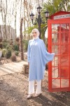 4503 - Keten Uzun Tunik Mavi̇-J-7