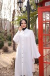 4503 -Keten Uzun Tunik Beyaz- J-7