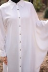 4503 -Keten Uzun Tunik Beyaz- J-7