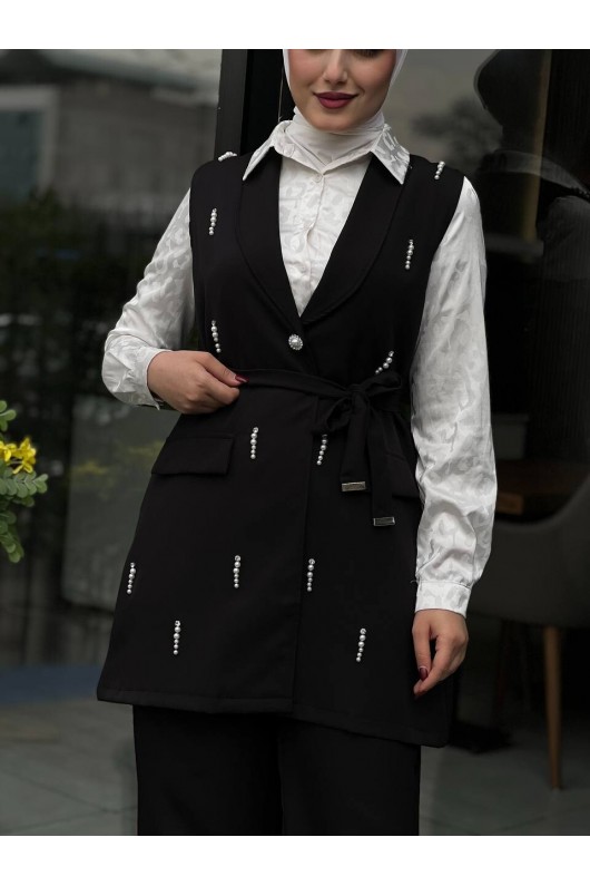 44110 - Tesettür İkili Takım Si̇yah-K8 44110 - Tesettür İkili Takım Si̇yah-K8