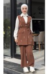 44110 - Tesettür İkili Takım Kahverengi̇-K8 44110 - Tesettür İkili Takım Kahverengi̇-K8