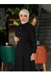4517 - Krep Kumaş İkili Tesettür Takım Si̇yah-L7 4517 - Krep Kumaş İkili Tesettür Takım Si̇yah-L7