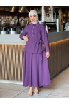 4517 - Krep Kumaş İkili Tesettür Takım Mor-L7 4517 - Krep Kumaş İkili Tesettür Takım Mor-L7