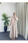 2240 - Keten Kumaş Tesettür İkili Takım Bej 2240 - Keten Kumaş Tesettür İkili Takım Bej