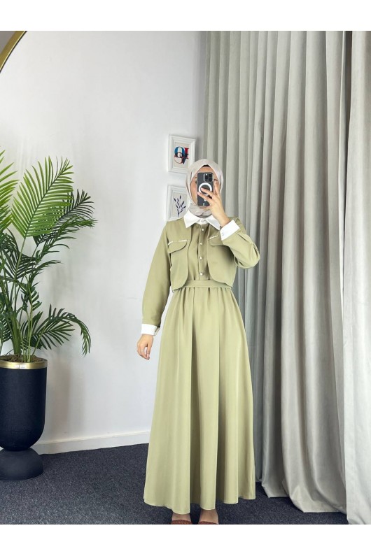 2522 - Tesettür İkili Takım Haki̇-M3 2522 - Tesettür İkili Takım Haki̇-M3