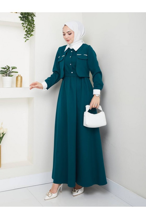 2522 - Tesettür İkili Takım Yeşi̇l-M3
