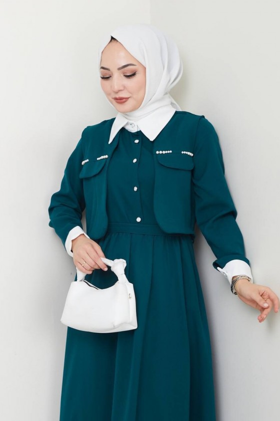 2522 - Tesettür İkili Takım Yeşi̇l-M3