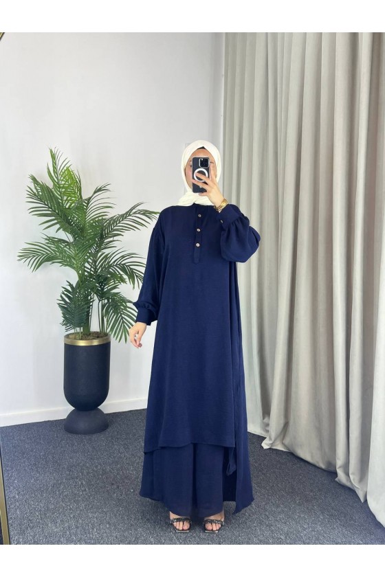 4533 - Tesettür İkili Takım Laci̇vert-M6