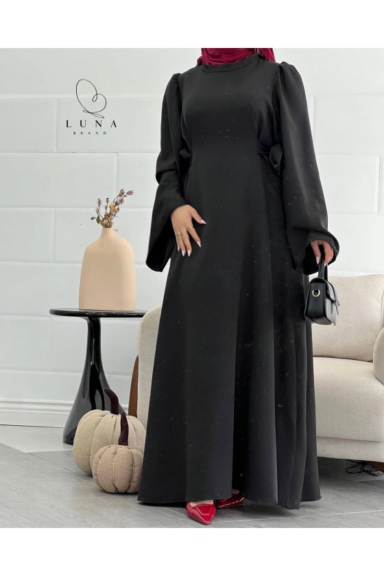 4516 - Bağlamalı Tesettür Elbise Si̇yah-L8 4516 - Bağlamalı Tesettür Elbise Si̇yah-L8