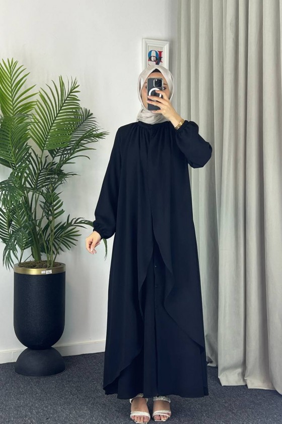 4534 - Tesettür Elbise Si̇yah-Z17 4534 - Tesettür Elbise Si̇yah-Z17