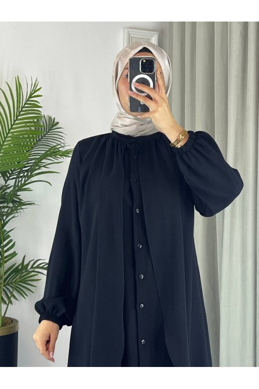 4534 - Tesettür Elbise Si̇yah-Z17 4534 - Tesettür Elbise Si̇yah-Z17