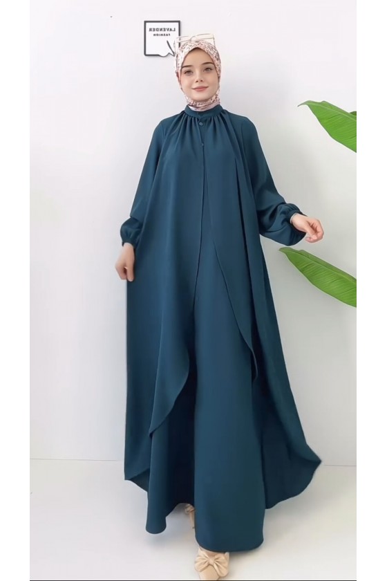 4534 - Tesettür Elbise Mavi̇-Z17 4534 - Tesettür Elbise Mavi̇-Z17