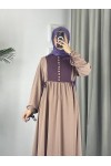 4537 - Pamuklu Tesettür Elbise Pembe-Z17 4537 - Pamuklu Tesettür Elbise Pembe-Z17