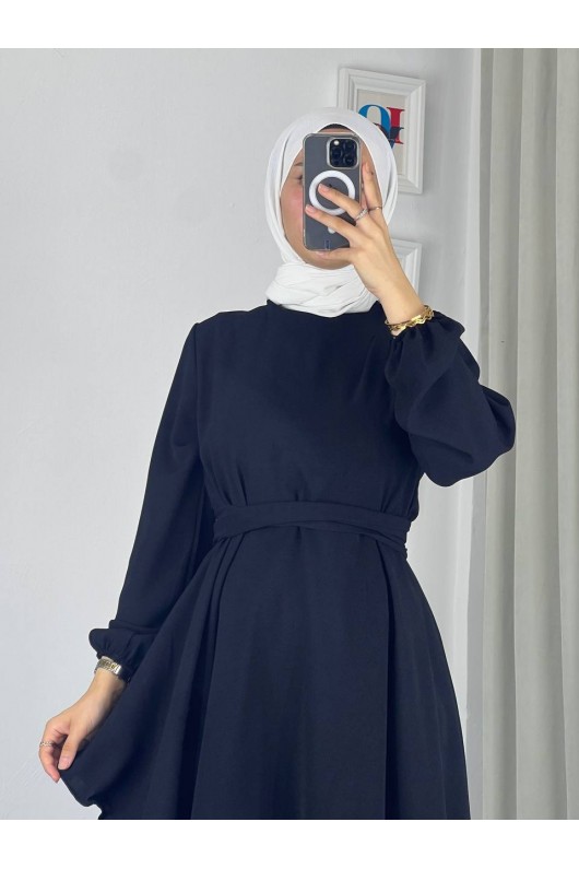 4523 - Bol Paça Pantolon - Tunik Takım Si̇yah-Z7