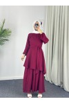 4523 - Bol Paça Pantolon - Tunik Takım Bordo-Z7