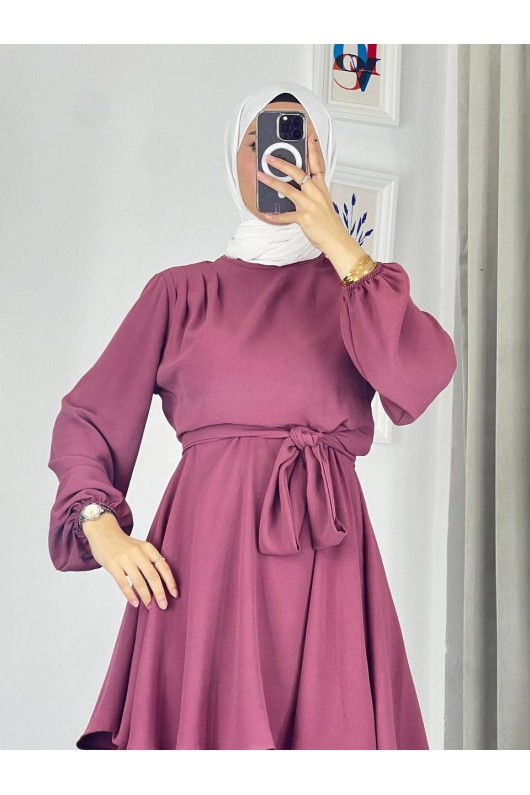 4523 - Bol Paça Pantolon - Tunik Takım Pembe-Z7