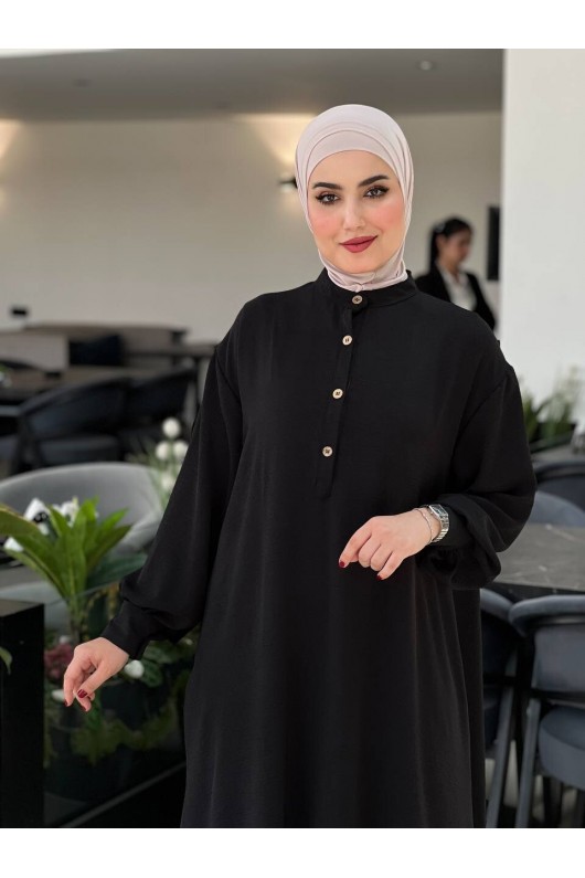 4533 - Tesettür İkili Takım Si̇yah-M6