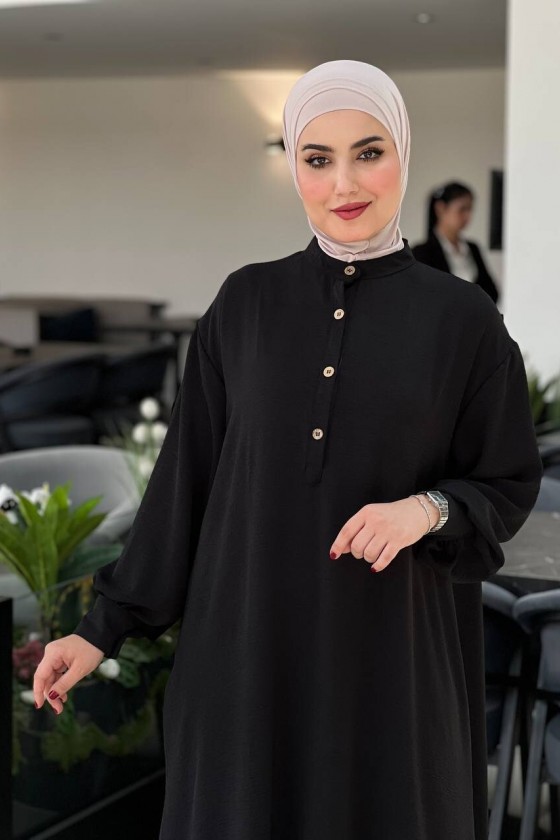 4533 - Tesettür İkili Takım Si̇yah-M6