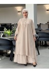 4533 - Tesettür İkili Takım Bej-M6