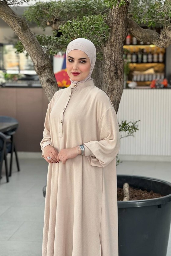 4533 - Tesettür İkili Takım Bej-M6