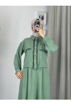 44581 -Ayrobin  Tesettür İkili Takım Yeşi̇l-Z11