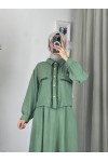 44581 -Ayrobin  Tesettür İkili Takım Yeşi̇l-Z11