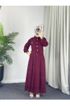 44581 -Ayrobin  Tesettür İkili Takım Bordo-Z11