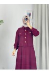 44581 -Ayrobin  Tesettür İkili Takım Bordo-Z11