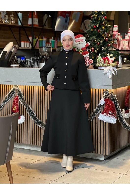 44129 - Scuba Tesettür Takım Si̇yah-I10