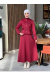 44129 - Scuba Tesettür Takım Bordo-I10 44129 - Scuba Tesettür Takım Bordo-I10