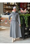 44129 - Scuba Tesettür Takım Gri̇-I10 44129 - Scuba Tesettür Takım Gri̇-I10