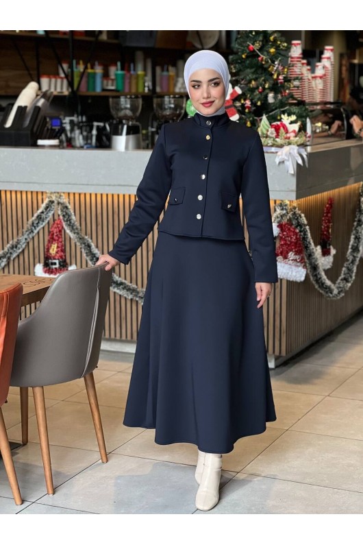 44129 - Scuba Tesettür Takım Laci̇vert-I10