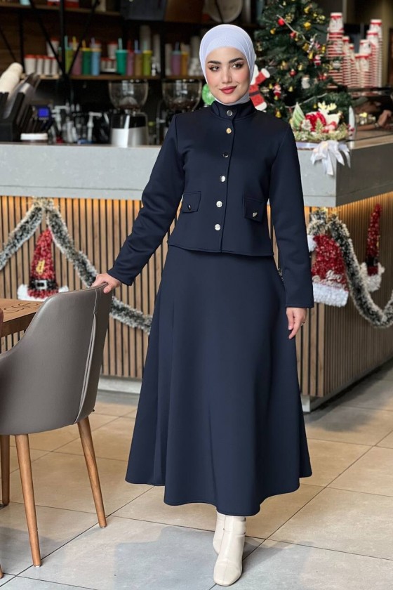 44129 - Scuba Tesettür Takım Laci̇vert-I10 44129 - Scuba Tesettür Takım Laci̇vert-I10