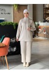 44130 - Scuba Tesettür İkili Takım Bej-Z14