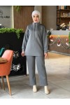 44130 - Scuba Tesettür İkili Takım Gri̇-Z14